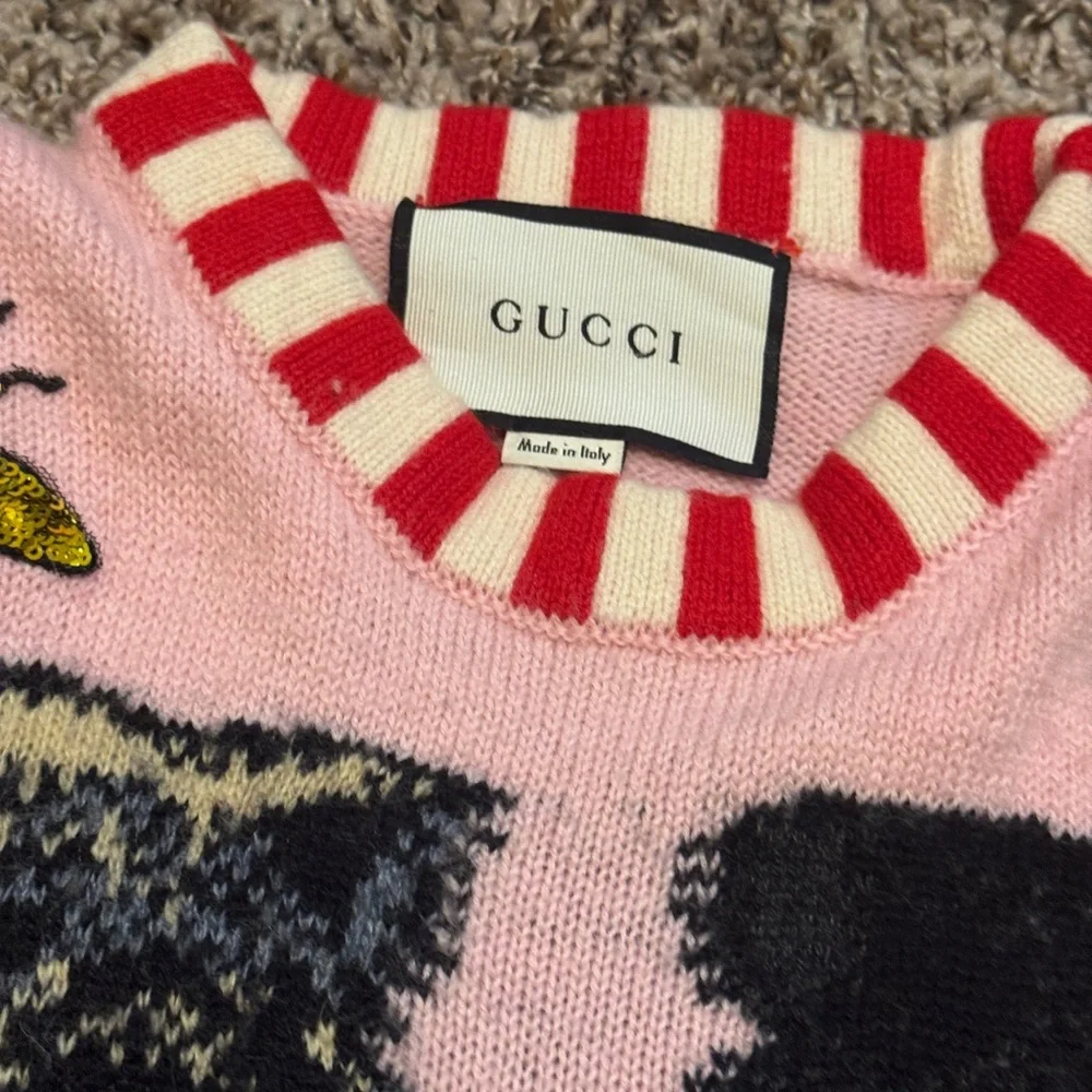 Gucci Pink Knit with Panther Motif - Picture 5 of 8